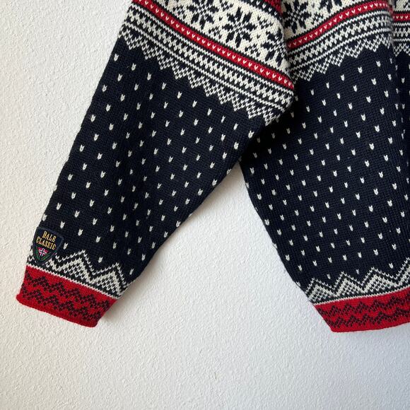 Dale of Norway 100% Wool Heavy Knit Fair Isle Nordic Sweater Mens Size XL - Picture 8 of 15